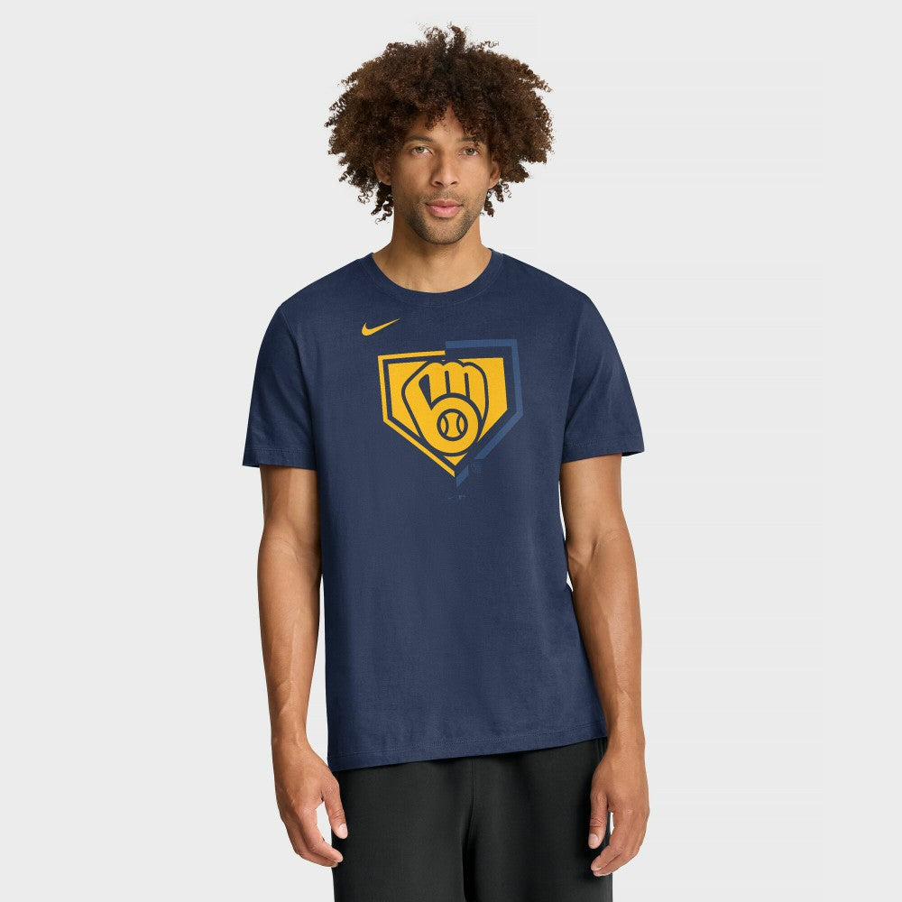 Milwaukee Brewers Icon T-Shirt Navy | Nike
