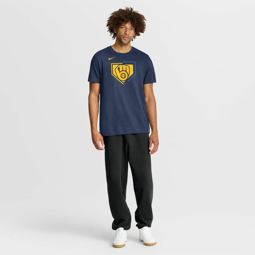 Milwaukee Brewers Icon T-Shirt Navy | Nike