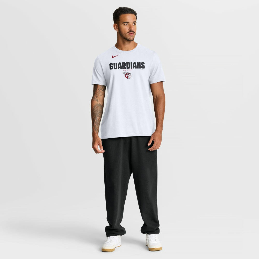 Cleveland Guardians Bold Team Name T-Shirt White | Nike