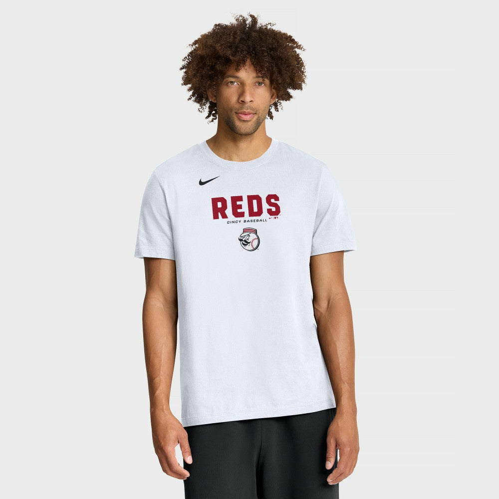 Cincinnati Reds Bold Team Name T-Shirt White | Nike