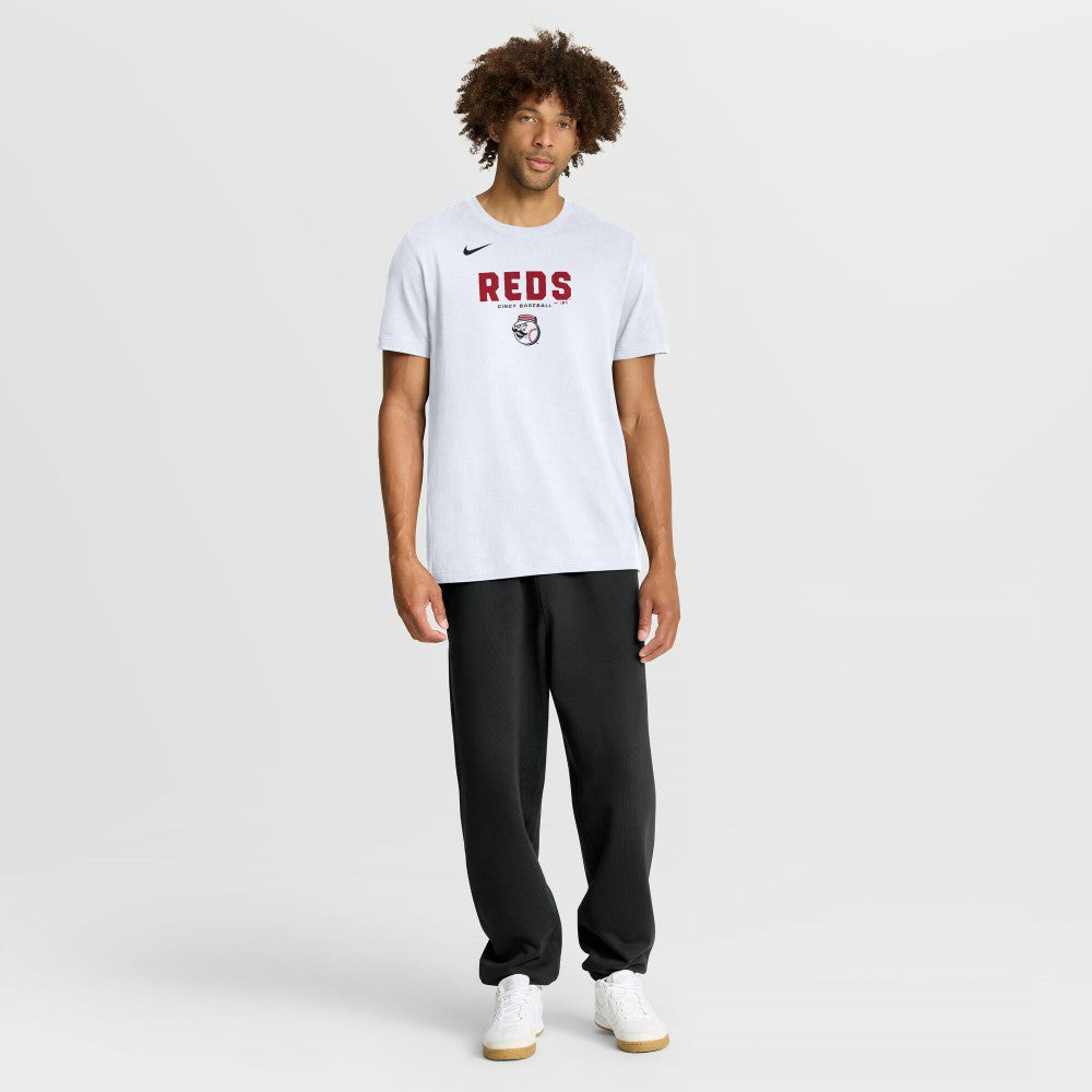 Cincinnati Reds Bold Team Name T-Shirt White | Nike