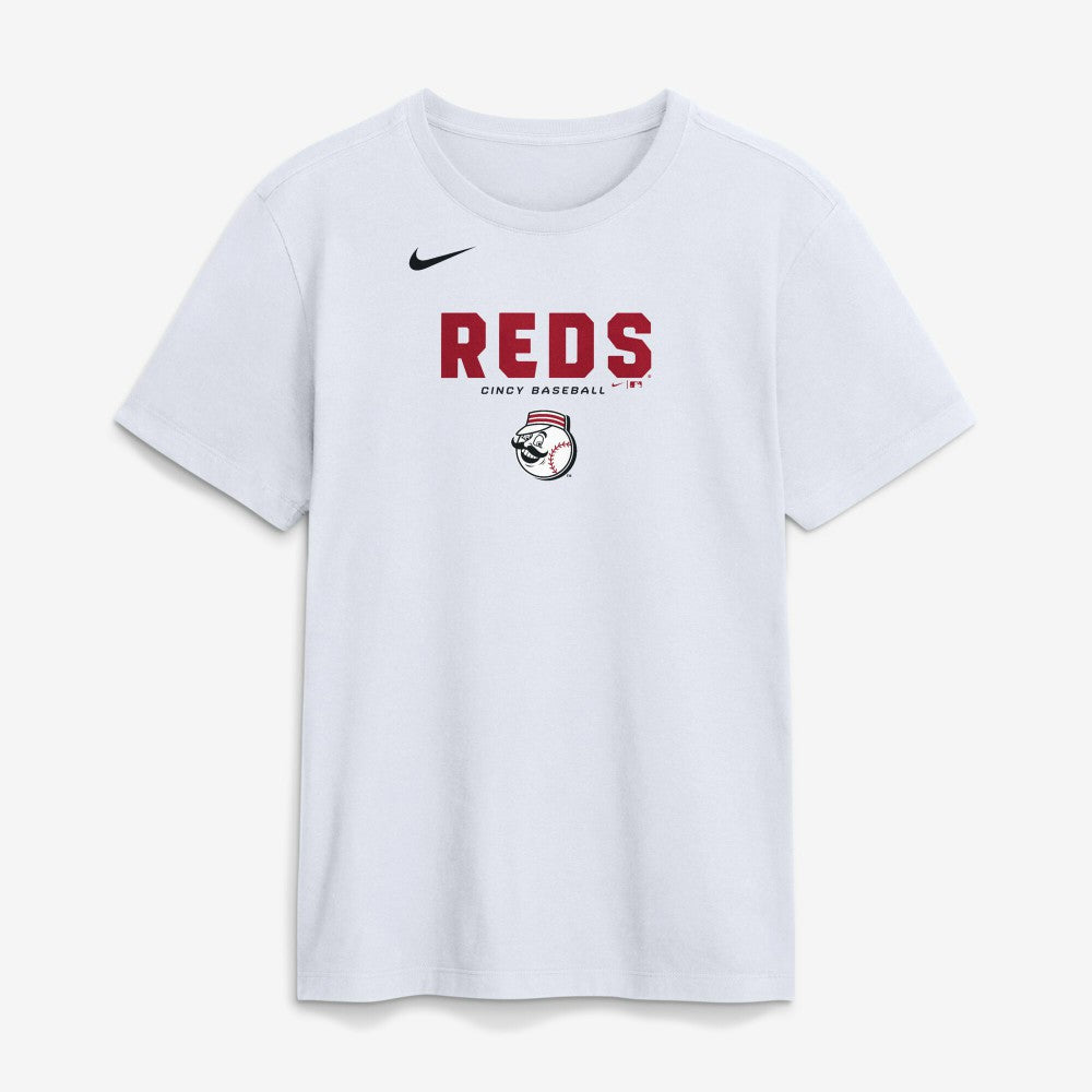 Cincinnati Reds Bold Team Name T-Shirt White | Nike