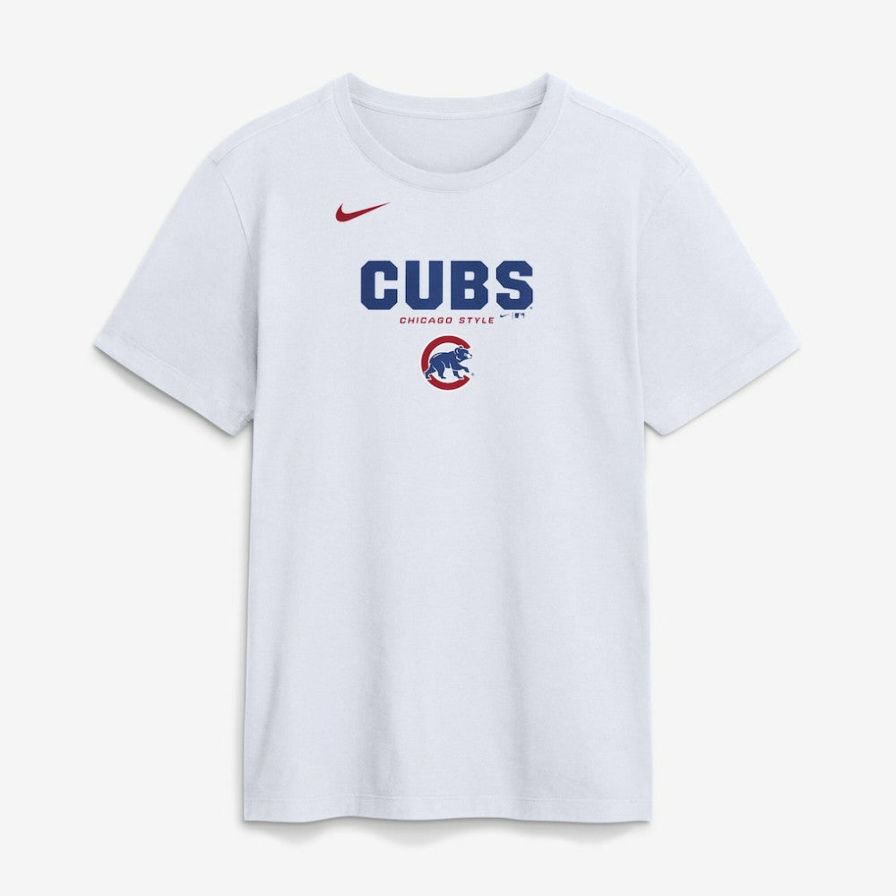 Chicago Cubs Bold Team Name T-Shirt White | Nike