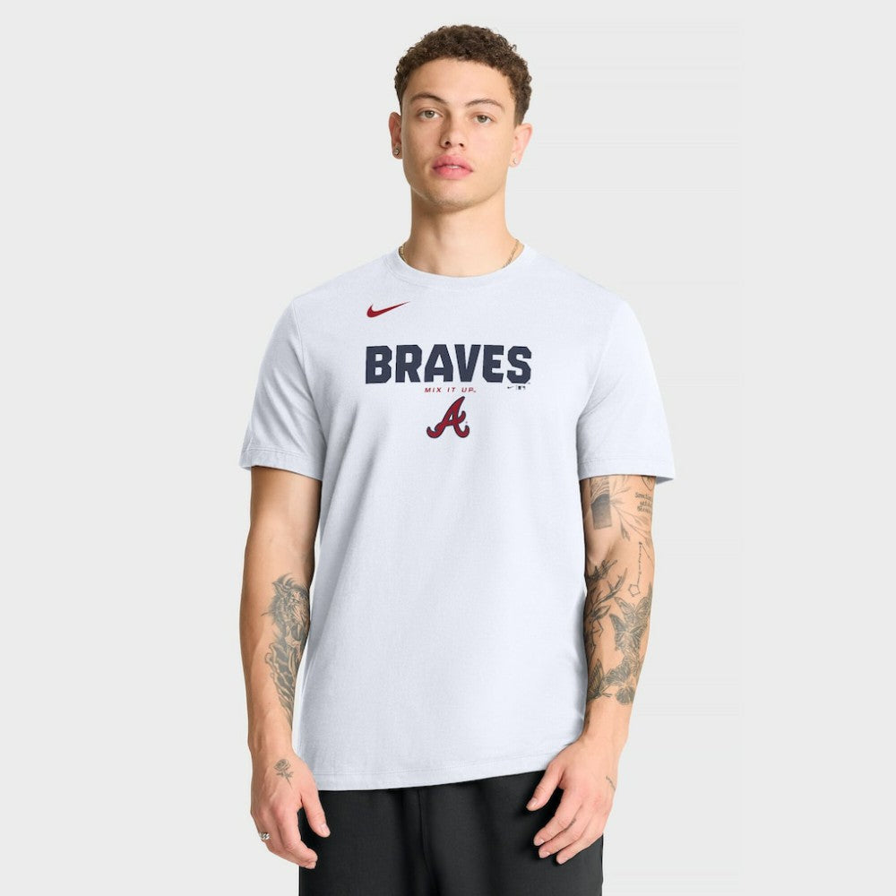 Atlanta Braves Bold Team Name T-Shirt White | Nike