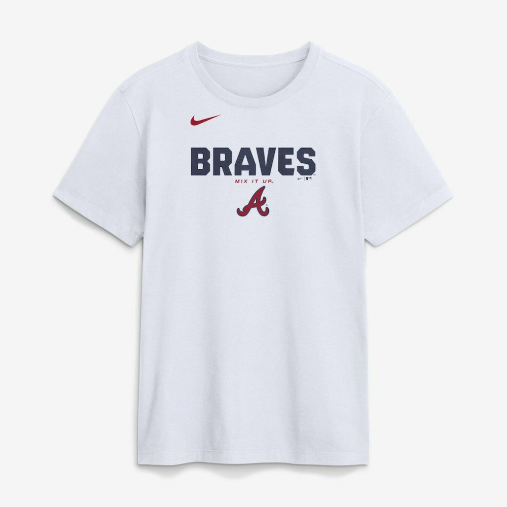Atlanta Braves Bold Team Name T-Shirt White | Nike