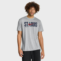 St. Louis Cardinals Swoosh Legend Dri-FIT T-Shirt Heather Gray | Nike