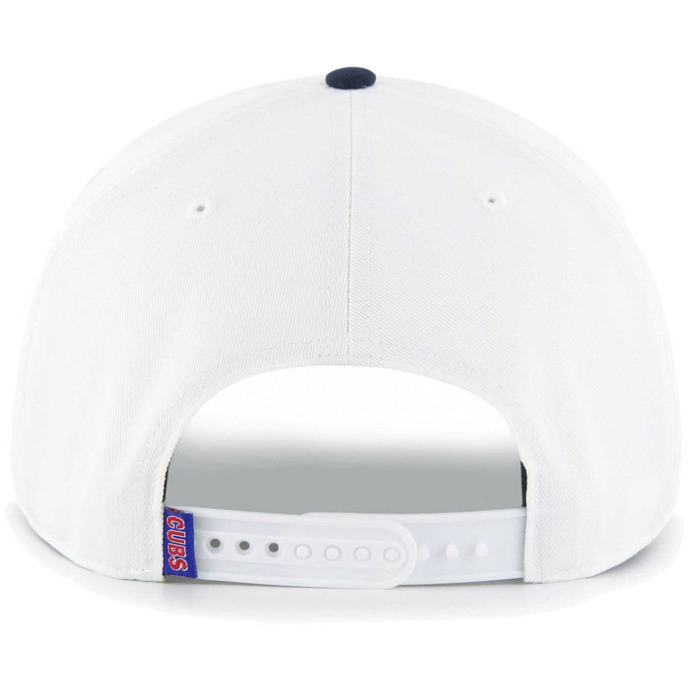 Chicago Cubs Flag Script Hitch Snapback Hat White | 47 brand