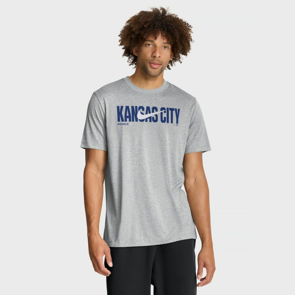 Kansas City Royals Swoosh Legend Dri-FIT T-Shirt Heather Gray | Nike
