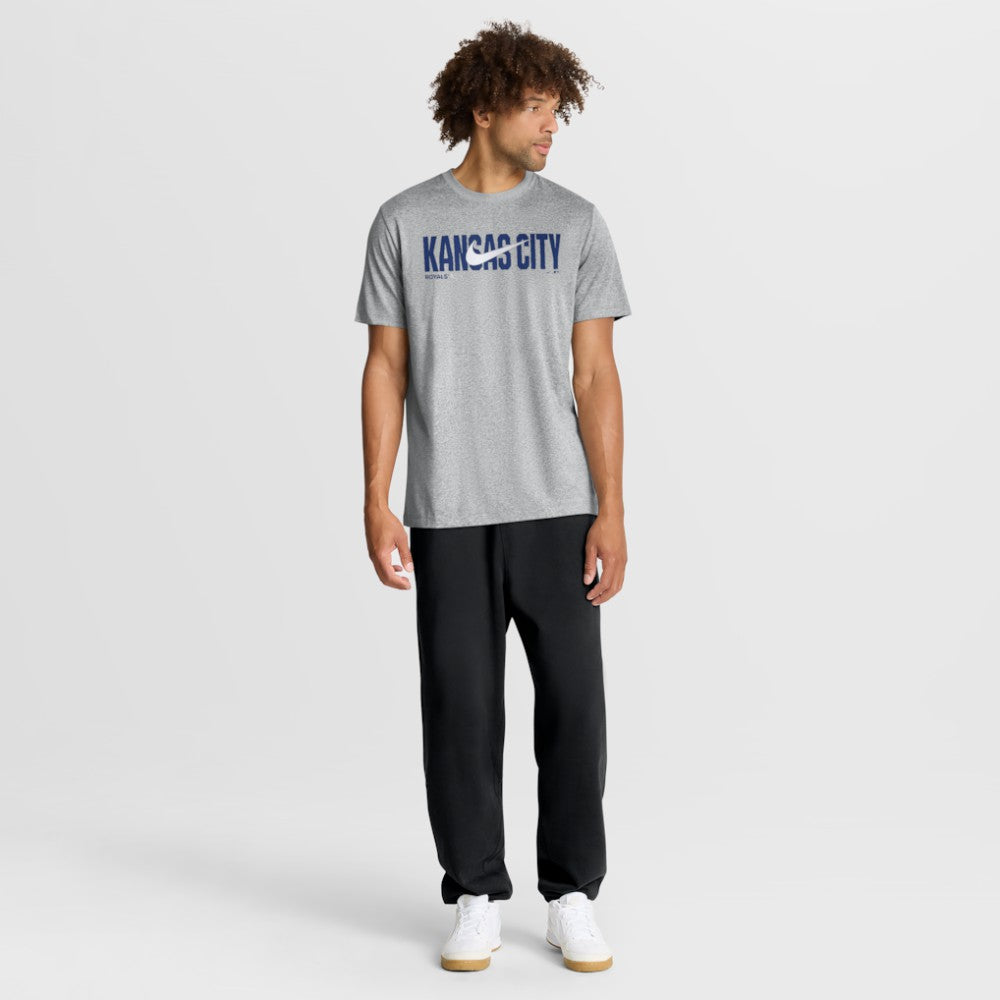 Kansas City Royals Swoosh Legend Dri-FIT T-Shirt Heather Gray | Nike