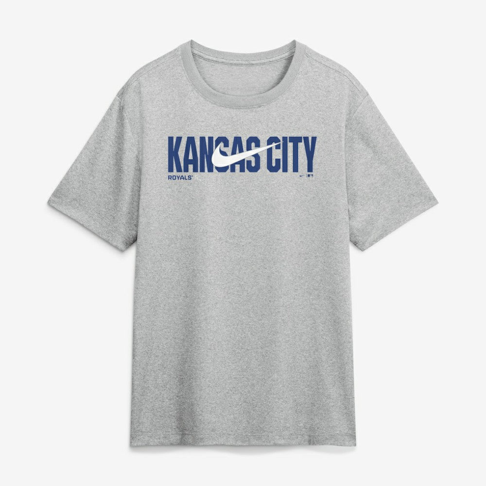 Kansas City Royals Swoosh Legend Dri-FIT T-Shirt Heather Gray | Nike