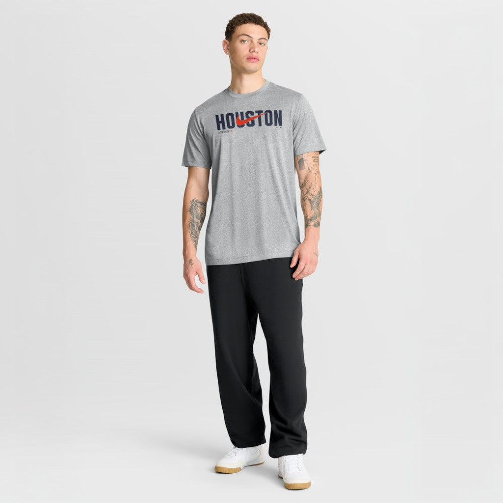Houston Astros Swoosh Legend Dri-FIT T-Shirt Heather Gray | Nike