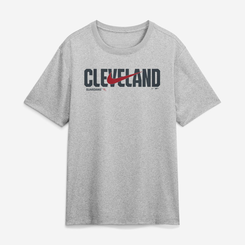 Cleveland Guardians Swoosh Legend Dri-FIT T-Shirt Heather Gray | Nike