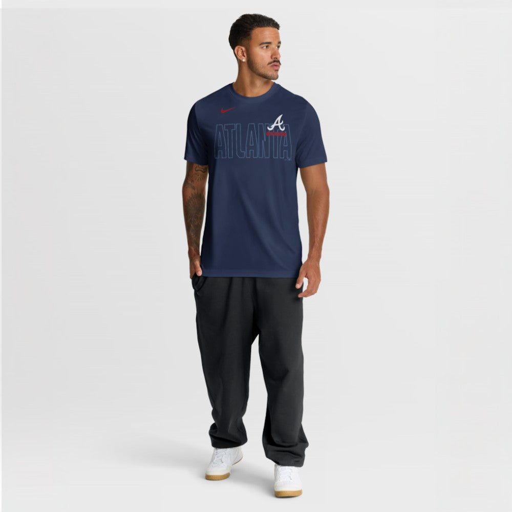 Atlanta Braves Knockout Team Legend Dri-FIT T-Shirt Navy | Nike