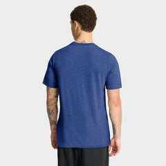 Los Angeles Dodgers Stacked Tri-Blend T-Shirt Heather Royal | Nike