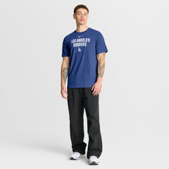 Los Angeles Dodgers Stacked Tri-Blend T-Shirt Heather Royal | Nike