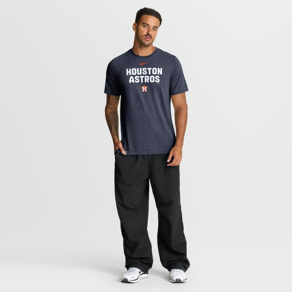 Houston Astros Stacked Tri-Blend T-Shirt Heather Navy | Nike