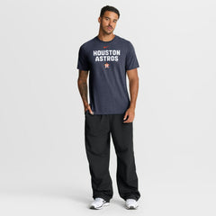 Houston Astros Stacked Tri-Blend T-Shirt Heather Navy | Nike