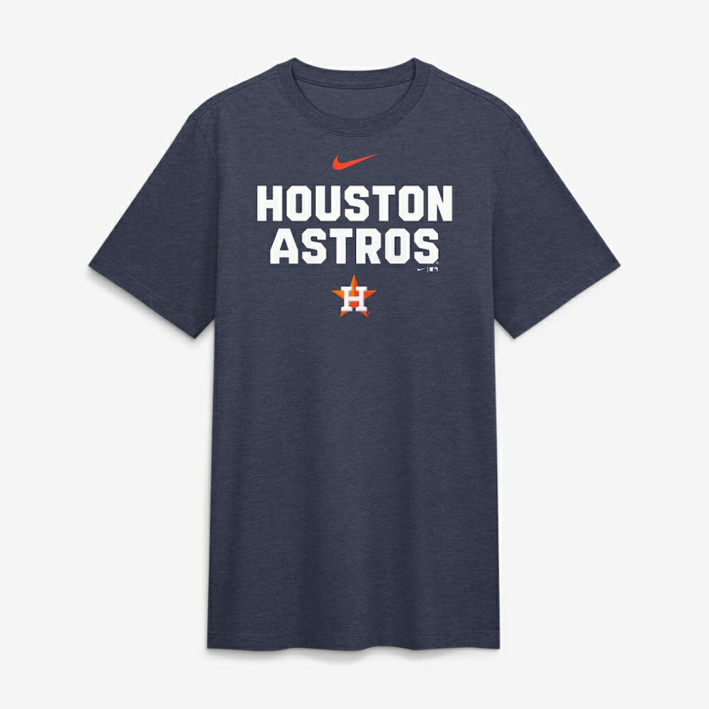Houston Astros Stacked Tri-Blend T-Shirt Heather Navy | Nike
