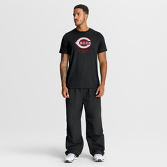 Cincinnati Reds Tri-Blend Logo T-Shirt Black | Nike