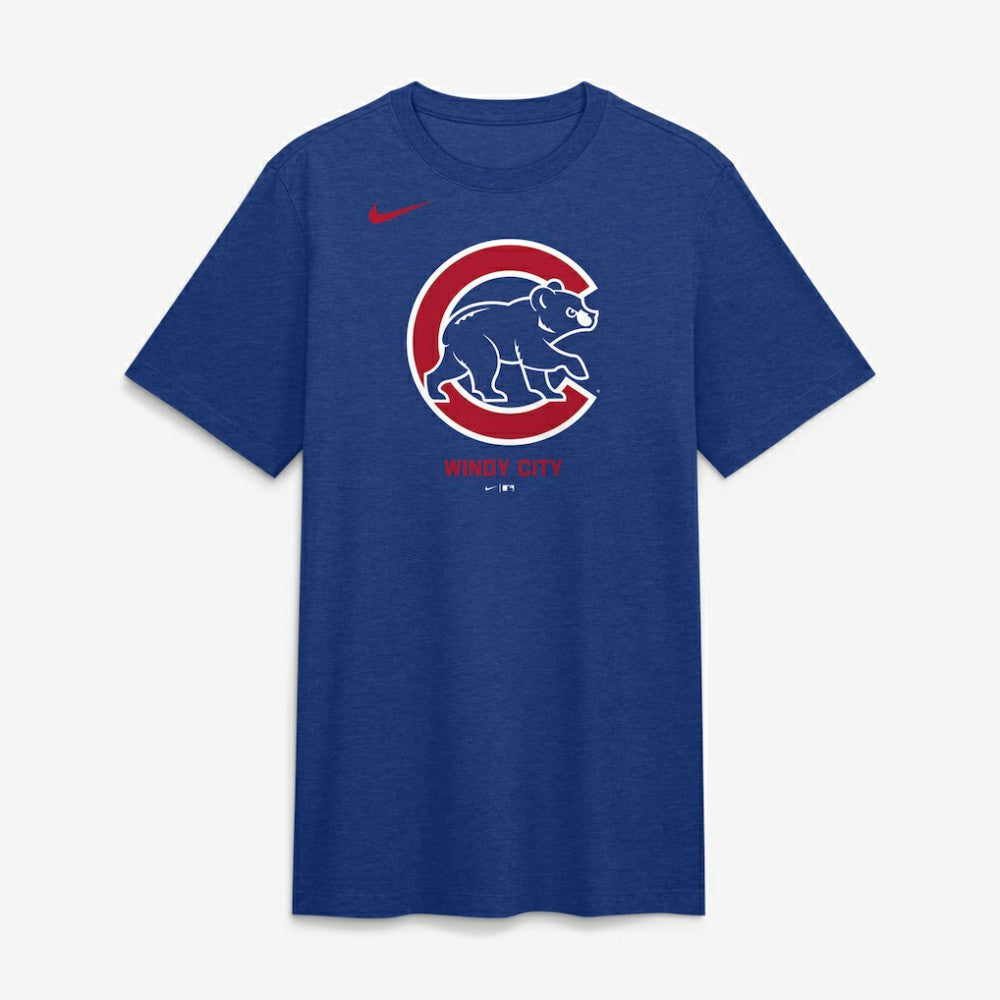Chicago Cubs Tri-Blend Logo T-Shirt Royal | Nike