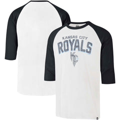 Kansas City Royals City Connect Crescent Franklin Raglan 3/4-Sleeve T-Shirt Cream | 47 brand