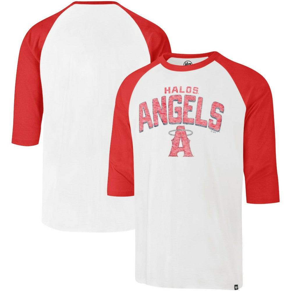 Los Angeles Angels City Connect Crescent Franklin Raglan 3/4-Sleeve T-Shirt Cream | 47 brand