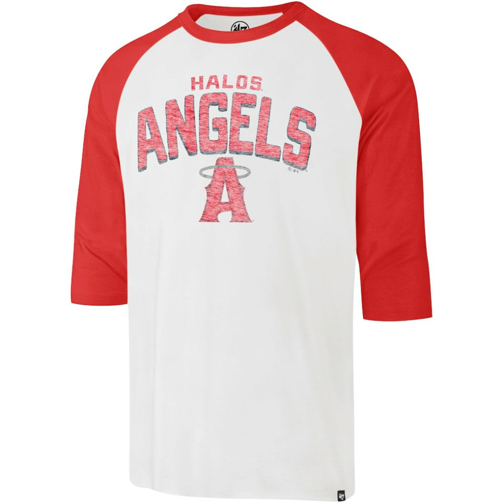 Los Angeles Angels City Connect Crescent Franklin Raglan 3/4-Sleeve T-Shirt Cream | 47 brand