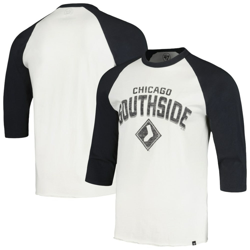 Chicago White Sox City Connect Crescent Franklin Raglan 3/4-Sleeve T-Shirt Cream | 47 brand