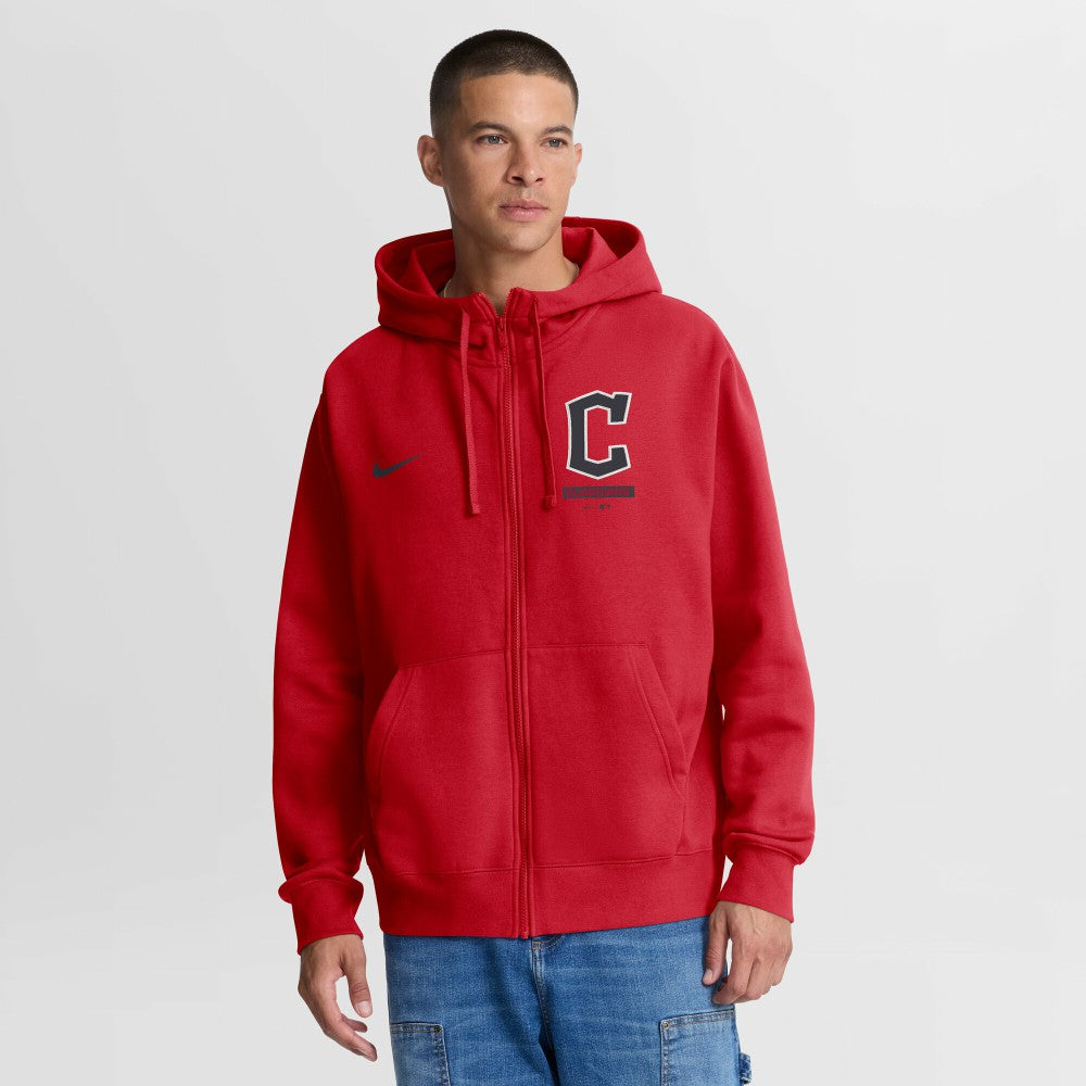 Cleveland Guardians Primetime Lockup Full-Zip Hoodie Red | Nike