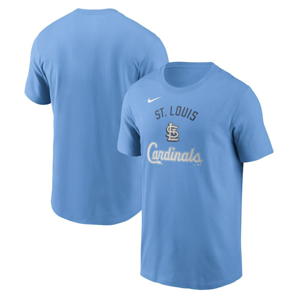 St. Louis Cardinals Early Innings Stack T-Shirt Light Blue | Nike