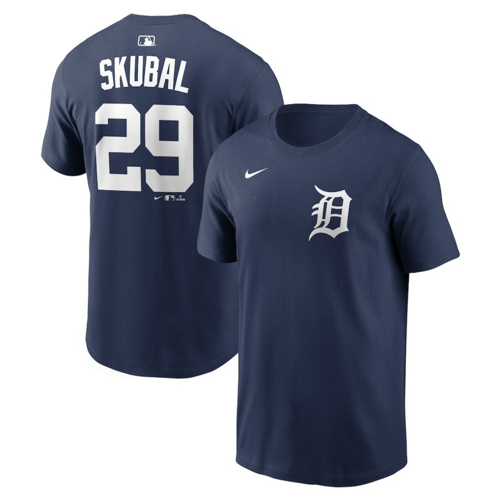 Tarik Skubal Detroit Tigers Home Name & Number T-Shirt Navy | Nike