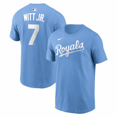 Bobby Witt Jr. Kansas City Royals Name & Number T-Shirt Light Blue | Nike