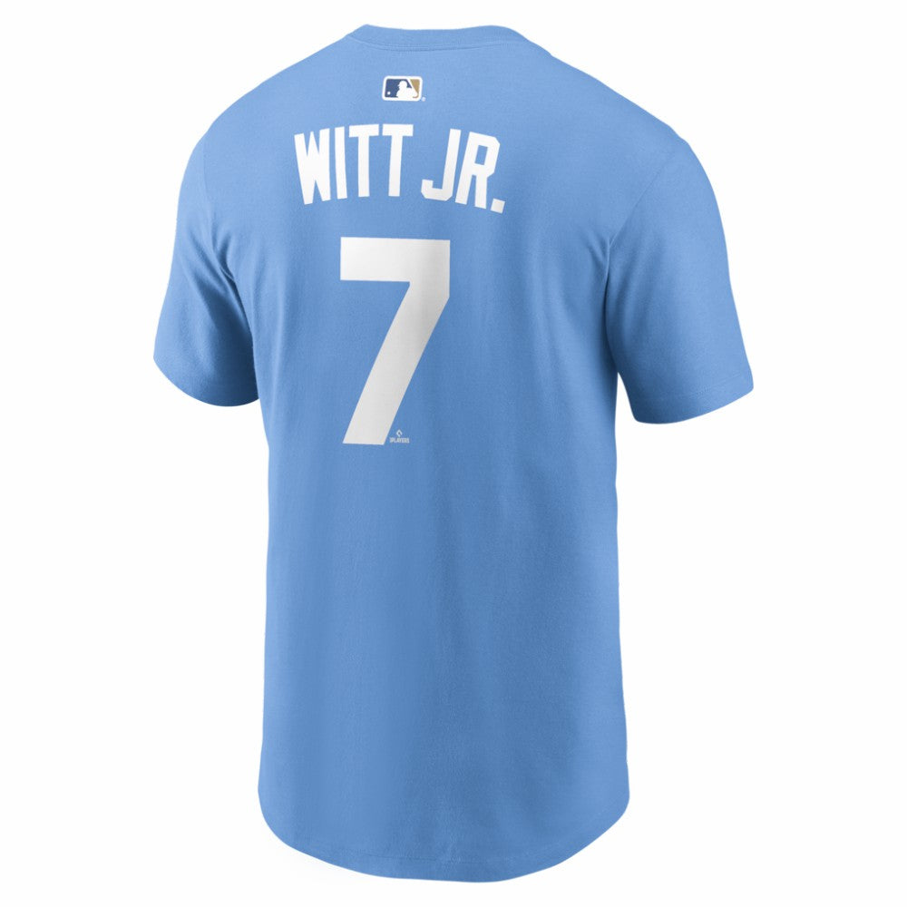Bobby Witt Jr. Kansas City Royals Name & Number T-Shirt Light Blue | Nike