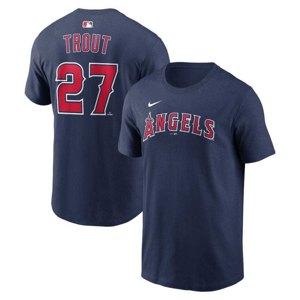 Mike Trout Los Angeles Angels Name & Number T-Shirt Navy | Nike