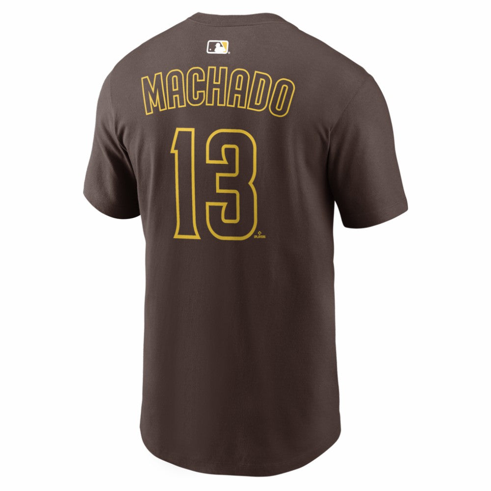 Manny Machado San Diego Padres  Name & Number T-Shirt Brown | Nike