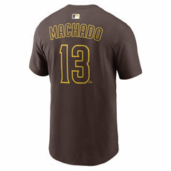 Manny Machado San Diego Padres  Name & Number T-Shirt Brown | Nike