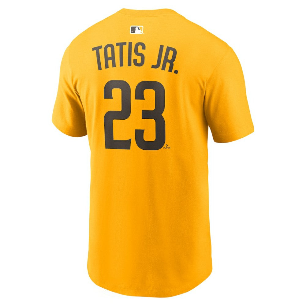 Fernando Tatis Jr. San Diego Padres Name & Number T-Shirt Gold | Nike