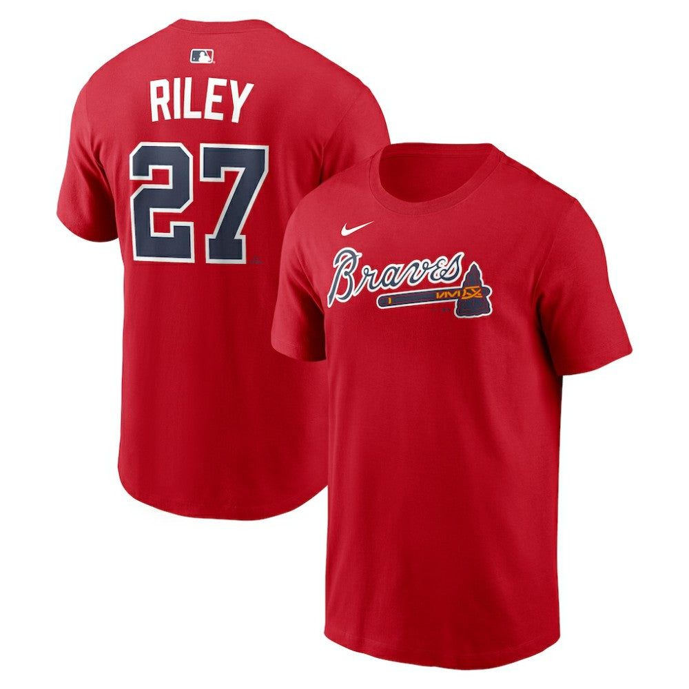 Austin Riley Atlanta Braves Home Name & Number T-Shirt Red | Nike