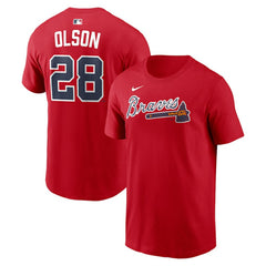 Matt Olson Atlanta Braves Home Name & Number T-Shirt Red | Nike