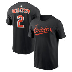 Gunnar Henderson Baltimore Orioles Name & Number T-Shirt Black | Nike