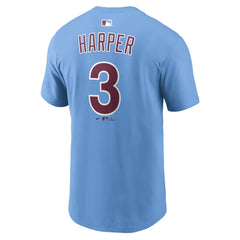 Bryce Harper Philadelphia Phillies Name & Number T-Shirt Light Blue | Nike