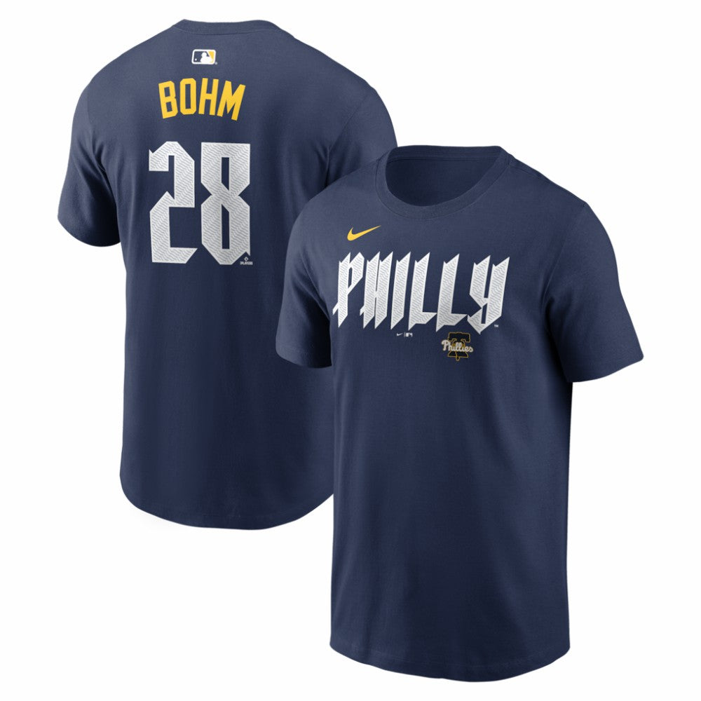 Alec Bohm Philadelphia Phillies City Connect Name & Number T-Shirt Navy | Nike