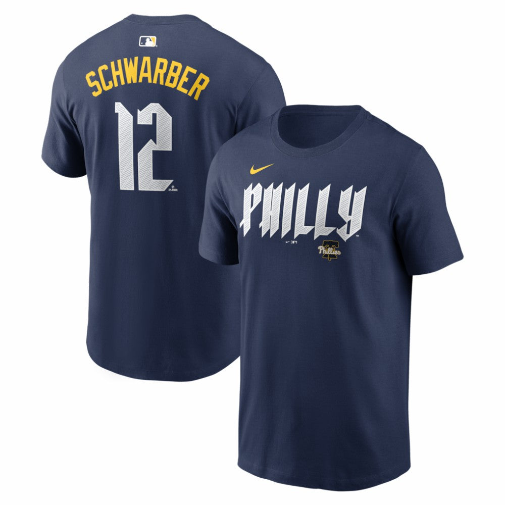 Kyle Schwarber Philadelphia Phillies City Connect Name & Number T-Shirt Navy | Nike