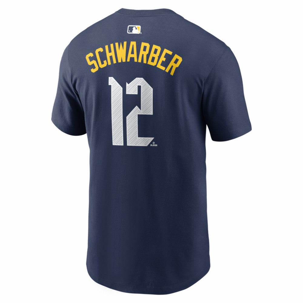 Kyle Schwarber Philadelphia Phillies City Connect Name & Number T-Shirt Navy | Nike