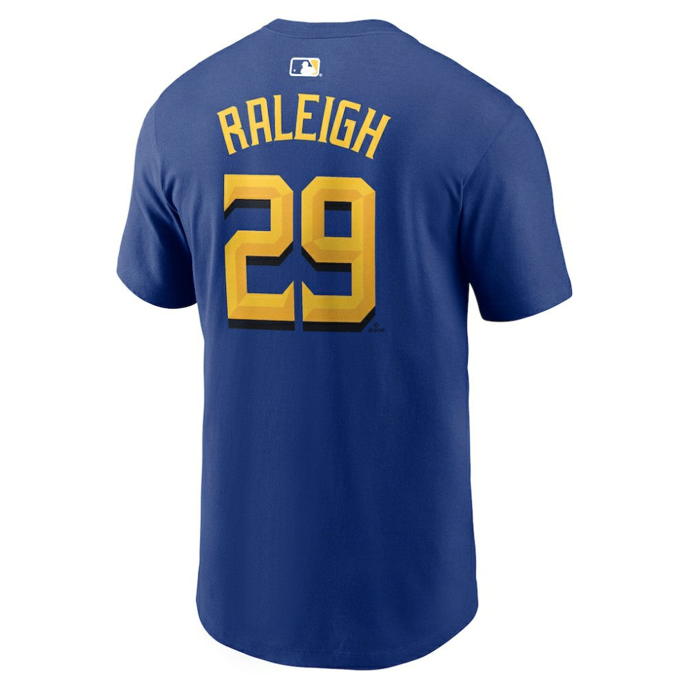 Cal Raleigh Seattle Mariners City Connect Name & Number T-Shirt Royal | Nike