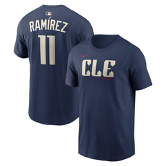 José Ramírez Cleveland Guardians City Connect Name & Number T-Shirt Navy | Nike