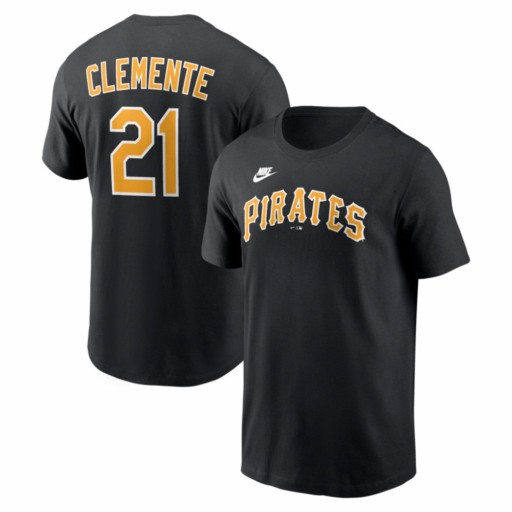 Roberto Clemente Pittsburgh Pirates Cooperstown Collection Name & Number T-Shirt Black | Nike
