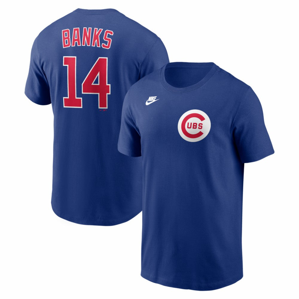 Ernie Banks Chicago Cubs Cooperstown Collection Name & Number T-Shirt Rush Blue | Nike