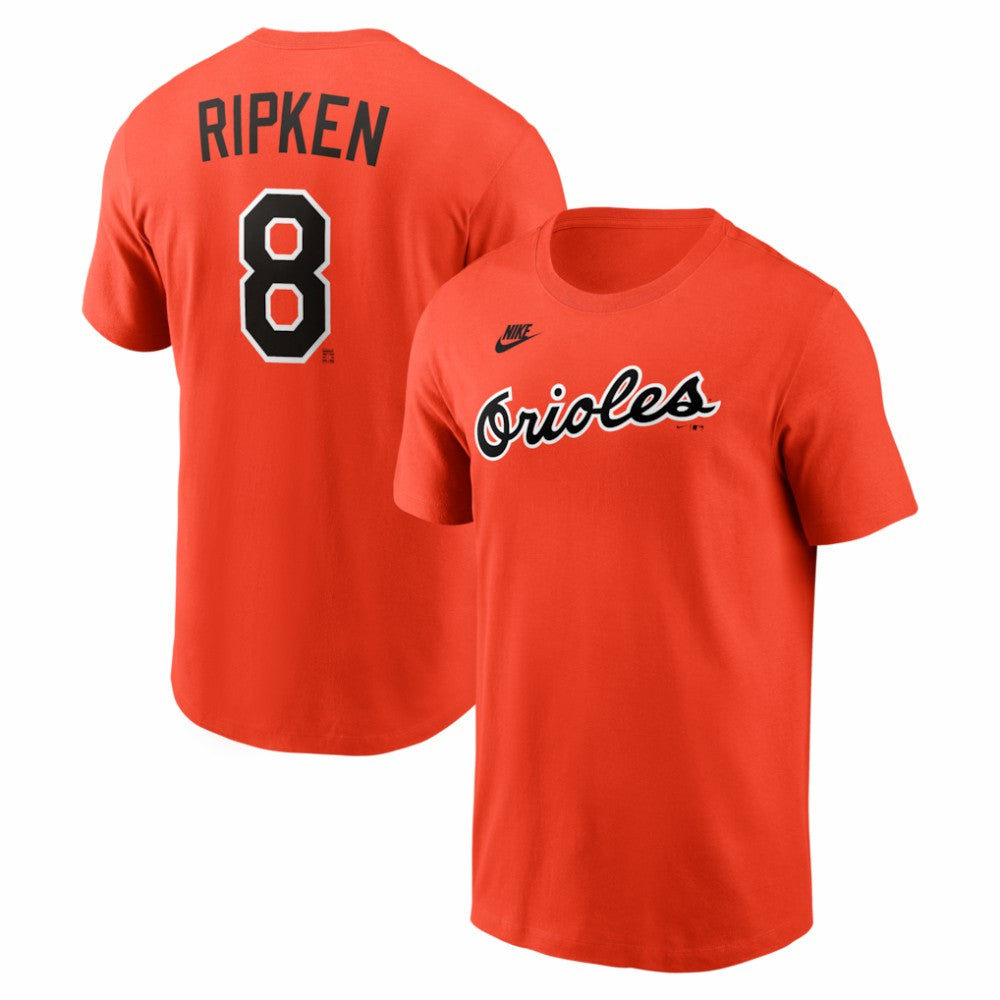 Cal Ripken Jr. Baltimore Orioles Cooperstown Collection Name & Number T-Shirt Orange | Nike