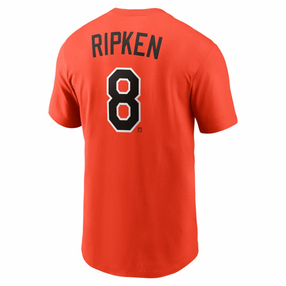 Cal Ripken Jr. Baltimore Orioles Cooperstown Collection Name & Number T-Shirt Orange | Nike